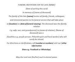 How To Write A Funeral Invitation Letter Yen Com Gh We also provide writing consultancy for invitation letters. write a funeral invitation letter