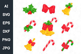Freesvg.org offers free vector images in svg format with creative commons 0 license (public domain). Golden Bell And Red Bow On Christmas Day Svg File 969049 Illustrations Design Bundles