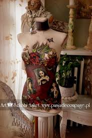 How To Decoupage A Mannequin Part 2 Mannequin Art Dress Form Mannequin Vintage Dress Form