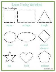 tracing basic shapes worksheets 99worksheets