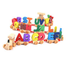 The color of the letter train is very attractive to children. Buy Sri Wooden Alphabet Train Alphabet Letters Train 26 English Letters Train A Z Name Set Children Preschool Early Educational Toys Online At Low Prices In India Amazon In