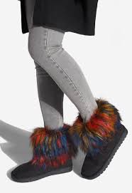 Carrie Ombre Faux Fur Fuzzie Shoedazzle