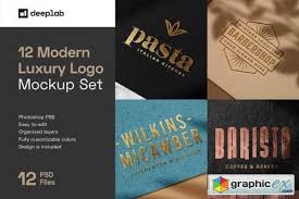 Download Elegant Luxury Logo Mockup Set Free Download Vector Stock Image Photoshop Icon
