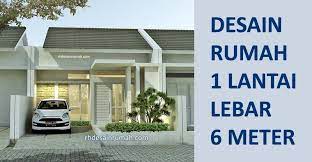 45 model tampak depan rumah minimalis 2 lantai terbaru 2019 via . Desain Rumah Lebar 6 Meter 1 Lantai Rhdesainrumah