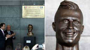 Cristiano ronaldo visits namesake madeira airport, for ceremony which honoured him. The Guy Who Made The Famously Bad Cristiano Ronaldo Statue Has Tried Again Sportbible