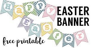 Perfect put your easter eggs and gifts into. Easter Banner Free Printable Happy Easter Paper Trail Design