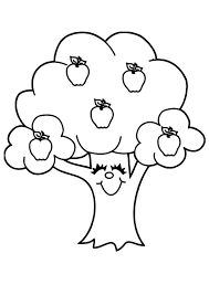 Blueberries are a blue fruit. Coloring Pages Apple Tree With Apple Coloring Page