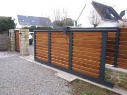 Portails Boreal Ouvertures Le Hezo Vannes 56 Portail Coulissant Portail Bois Portail Aluminium Coulissant