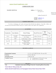 Java Mca Fresher Resume Templates At Allbusinesstemplates Com