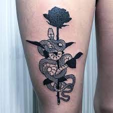 60 Snake Tattoo Ideas Cuded Rose Tattoos For Women Trendy Tattoos Snake Rose Tattoo