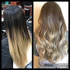 Before And After I Lightened Up Her Roots A Few Shades And Toned Down Her Blonde Ombre Blonde Ombre Hair Blonde