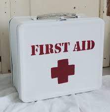 You can purchase one from the red cross. Diy Lunchbox First Aid Kit Little Vintage Cottage