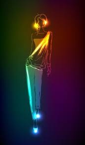 Neon Light Girl Design Vector Graphic 03 Light Girls Live Wallpapers Neon Lighting