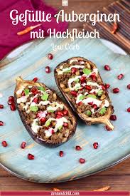 Gefullte Auberginen Mit Hackfleisch Orientalisches Rezept Zimt Chili Rezept Auberginen Hackfleisch Gefullte Aubergine Mit Hackfleisch Orientalische Rezepte