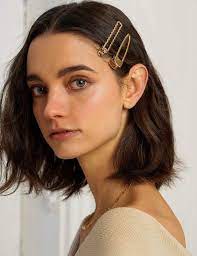 Pin By Jess Knight On Hair Gold Hair Clips Clip Hairstyles Headband Hairstyles