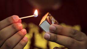 Hand that held the matchbox, put the matchbox away and now you have a free hand) to make sure it definitely won't get blown out, (i.e. Lighting Matchstick Stock Video Footage By Megapixl