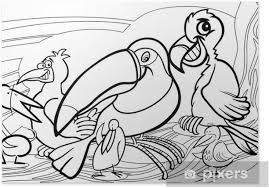 Download or print this coloring page in one click: Exotic Birds Group Coloring Page Poster Pixers We Live To Change