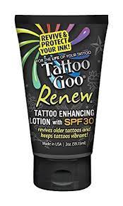 From the initial healing process to years i got my first tattoo *mumble mumble* years ago, and i don't remember what exactly the artist told me. Amazon Com Tattoo Goo Renew Enhancing Lotion Spf 30 2 Ounce Beauty Personal Care