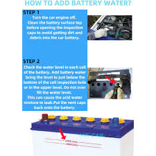 Just enough to cover the plates. Battery Water 1litres Lw Shopee Malaysia