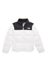 Black And White North Face Rain Jacket The North Face Nuptse 700 Fill Power Down Puffer Jacket Main Color Tnf White North Face Puffer Jacket White North Face Jacket Children Fashion Girls Outfits