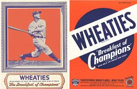 I love the irony a box of wheaties cereal represents to the sports community. 1934 Lou Gehrig Becomes First Athlete To Appear On A Wheaties Box The Drum