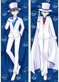 Detective Conan Anime Characters Cool Boy Kaitou Kid Throw Pillow Cover Case Closed Meitantei Conan Body Pillowcase Dakimakura Dakimakura Boy Kid Anime