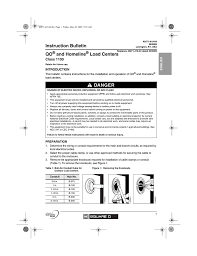 Square d homeline load centers and circuit breakers. Instruction Bulletin Qo And Homeline Load Centers Class 1100 Publication 40271 419 04 Manualzz