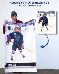 Hockey Premium Blanket Custom Hockey Player Photo Chalktalksports In 2020 Hockey Players Hockey Hockey Girls