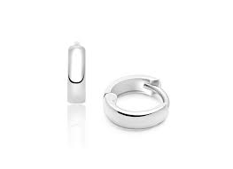 Shop with afterpay on eligible items. 9mm Tiny Huggie Hoop Earrings Wide 14k White Gold