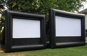 Inflatable movie screen rental for outdoor movie parties and outdoor movie night events at schools, pools, parks & backyard movie party rental equipment. Movie Screens