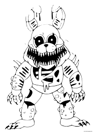 This is the official twisted chica image! Twisted Bonnie Coloring Pages Printable