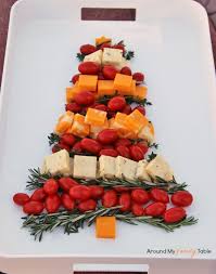 Spread mixture over both trees. Christmas Tree Cheese Platter Around My Family Table