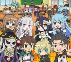 Anime Isekai Quartet Ainz Ooal Gown Albedo Overlord Aqua Konosuba Aura Bella Fiora Beatrice Re Zero Cocytus Overlord Dark Anime Anime Wallpaper Albedo