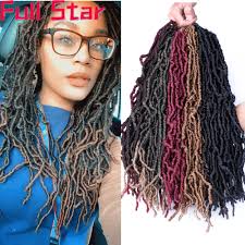 Full Star Soft Dread Bobbi Boss Nu Locs Crochet Hair 18 21 Strands Pack Black Ombre Faux Locs Crochet Braids Synthetic Hair Aliexpress