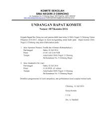 Contoh Surat Undangan Rapat Komite Sekolah Doc Bagikan Contoh