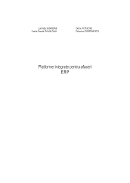 (verificati toate informatiile introduse in formular inainte de a trimite!). Pdf Platforme Integrate Pentru Afaceri Erp