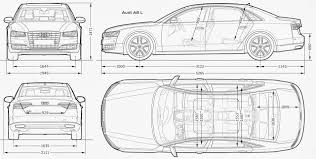 Download Car Blueprint Of Audi A8l Audi A8 Blueprints Audi