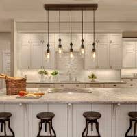 Today i'm going to talk about pendant light fixtures over your kitchen island! Brown Kitchen Island Lighting Find Great Kitchen Bath Lighting Deals Shopping At Overstock