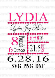 Birth Announcement Svg Baby Svg New Baby Svg Svg Files Birth Announcement Sign Baby Svg Cricut Baby