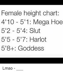 Female Height Chart 4 10 511 Mega Hoe 52 54 Slut 515 517