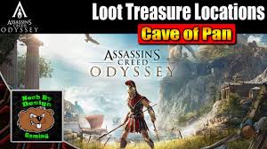 Assassins Creed Odyssey Cave Of Pan Loot Treasure Locations Youtube