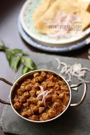 Soya Chunks Curry Recipe Meal Maker Curry Curries And Sabzis Jinoos Kitchen Recipe Curry Recipes Recipes Food