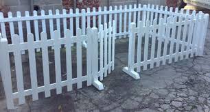 Heavy Duty Free Standing White Picket Wooden Fences Diy Dog Fence Backyard Fences Wooden Fence
