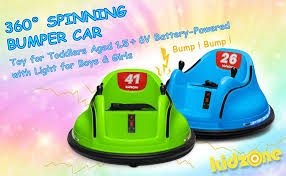 We'll look at the kidzone bumper car in this article. Amazon Com Kidzone Diy Race 00 99 6v Kids Toy Electric Ride On Bumper Car Vehicle Remote Control 360 Spin Astm Certified Gr Bumpers Baby Bumper Ride On Toys