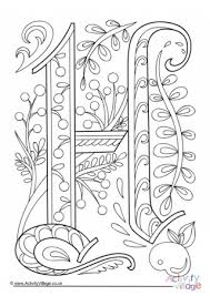 You can download it to your computer and print it for free, but redistribution is not allowed. Illuminated Alphabet Coloring Pages Colouring Page B105 Issue
