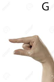 Contrary to popular belief, sign language is not a universal language. Finger Spelling The Alphabet Letter G In American Sign Language Stock Photo Picture And Royalty Free Image Image 28559136