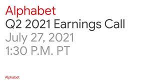 Alphabet to present at the j.p. Alphabet Q2 2021 Earnings Call Youtube