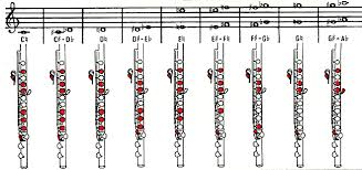 how to play flute finger chart flute finger chart