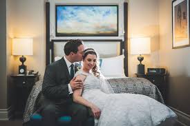 Bride And Groom In Hotel Room Calgary Wedding Photography Anna Michalska Peacock Themed Wedding Indoor Wedding Photos Peacock Wedding Theme Wedding Photos