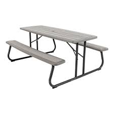 Check spelling or type a new query. Lifetime 6 Ft Folding Resin Picnic Table Storm Dust Rough Cut 60366 The Home Depot